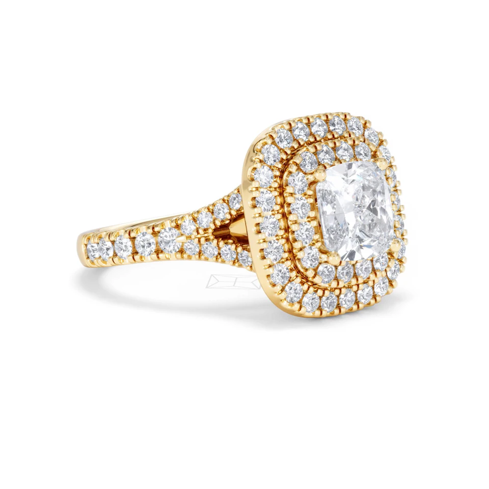 Anastasia Lab Diamond Halo Engagement Ring in 18K Gold 2.15ct F/VS1