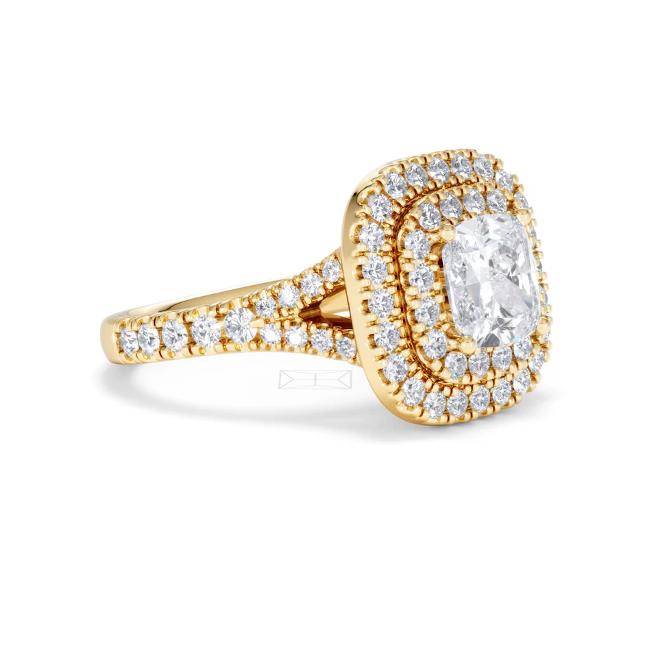 Anastasia Lab Diamond Halo Engagement Ring in 18K Gold 2.15ct F/VS1