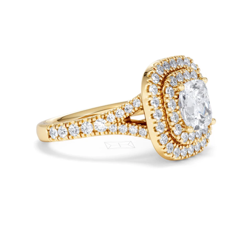 Anastasia Lab Diamond Halo Engagement Ring in 18K Gold 2.15ct F/VS1