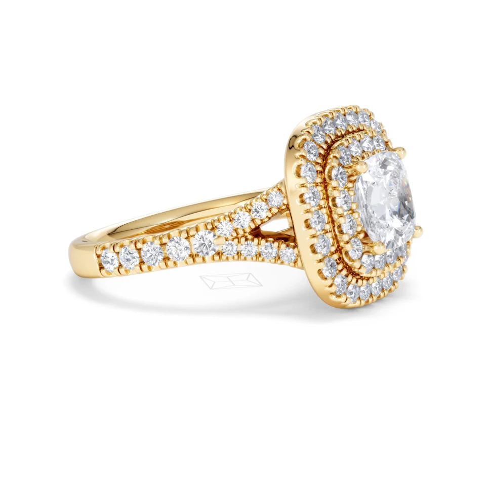 Anastasia Lab Diamond Halo Engagement Ring in 18K Gold 2.15ct F/VS1