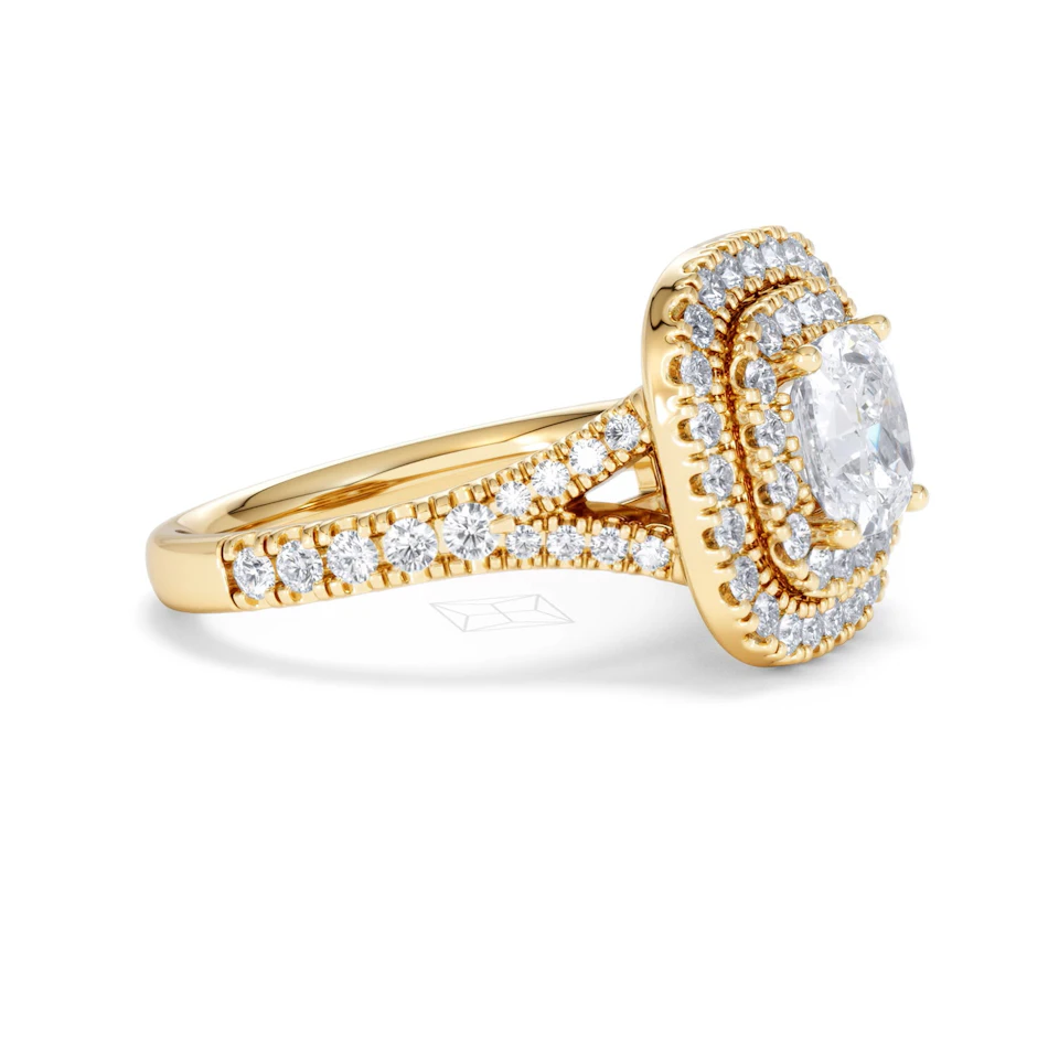 Anastasia Lab Diamond Halo Engagement Ring in 18K Gold 2.15ct F/VS1