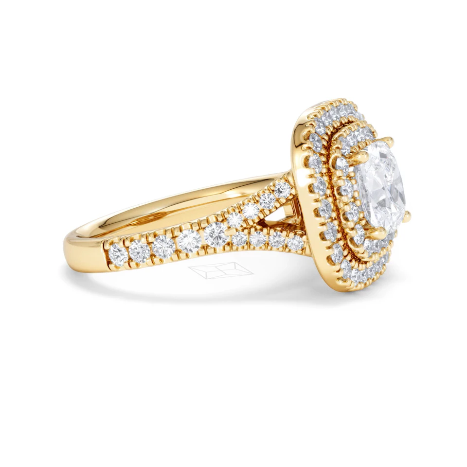Anastasia Lab Diamond Halo Engagement Ring in 18K Gold 2.15ct F/VS1