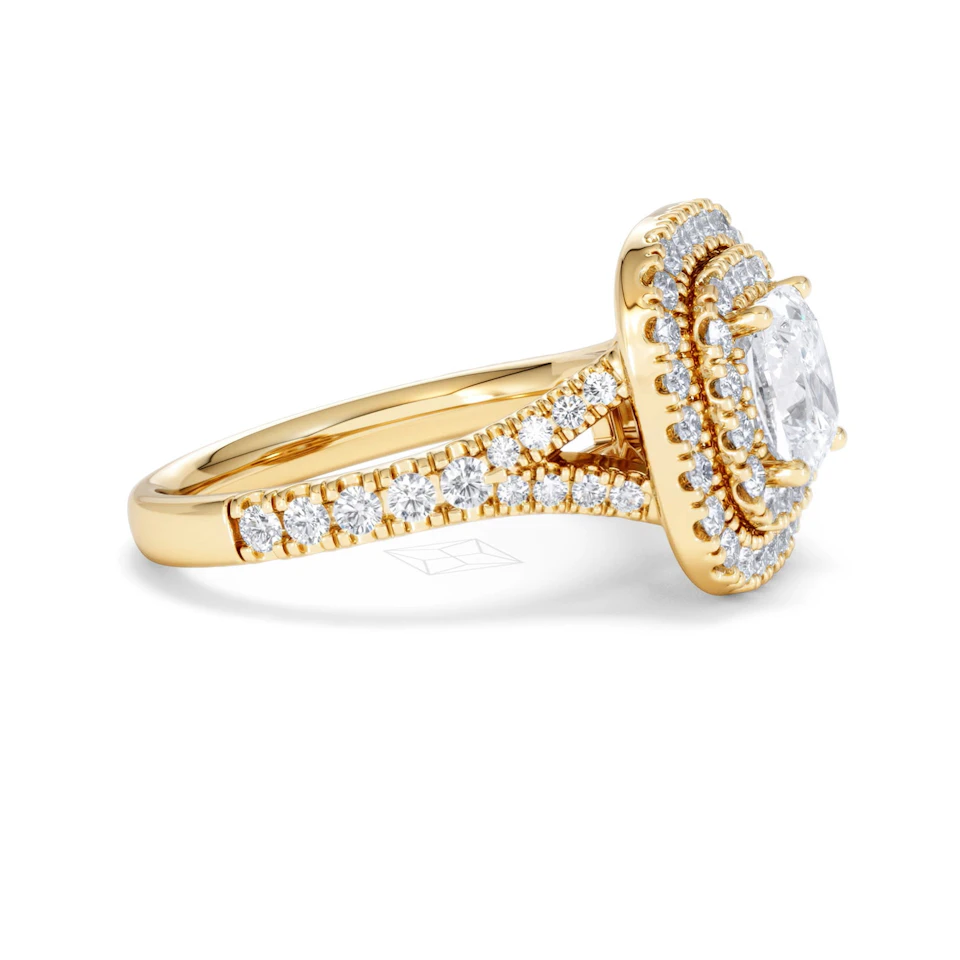 Anastasia Lab Diamond Halo Engagement Ring in 18K Gold 2.15ct F/VS1