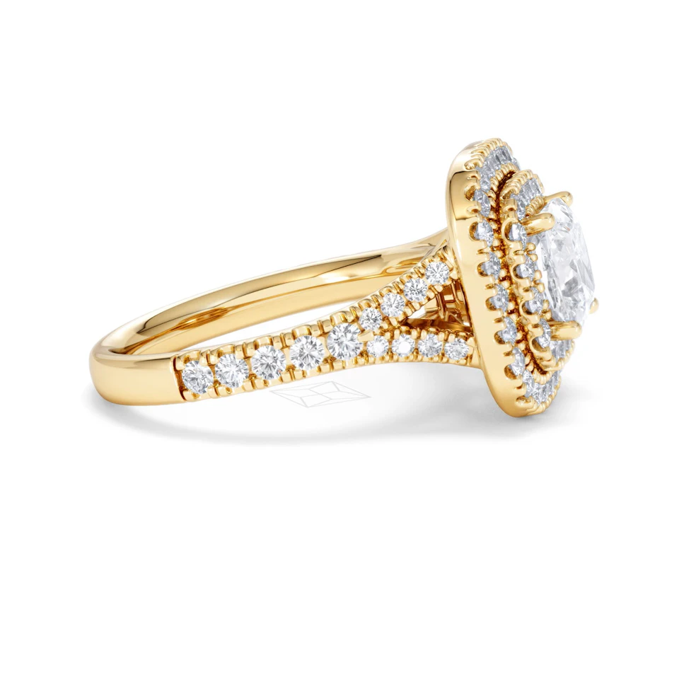 Anastasia Lab Diamond Halo Engagement Ring in 18K Gold 2.15ct F/VS1