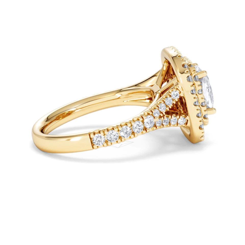 Anastasia Lab Diamond Halo Engagement Ring in 18K Gold 2.15ct F/VS1