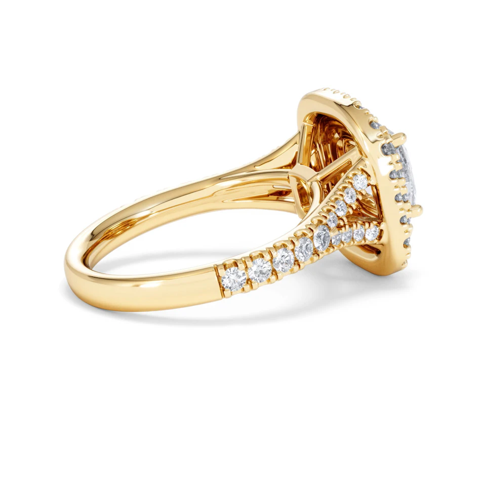 Anastasia Lab Diamond Halo Engagement Ring in 18K Gold 2.15ct F/VS1