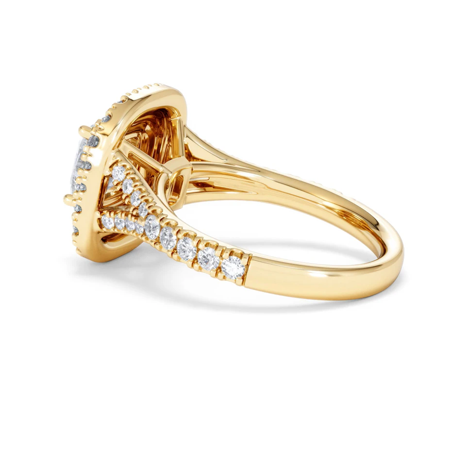 Anastasia Lab Diamond Halo Engagement Ring in 18K Gold 2.15ct F/VS1