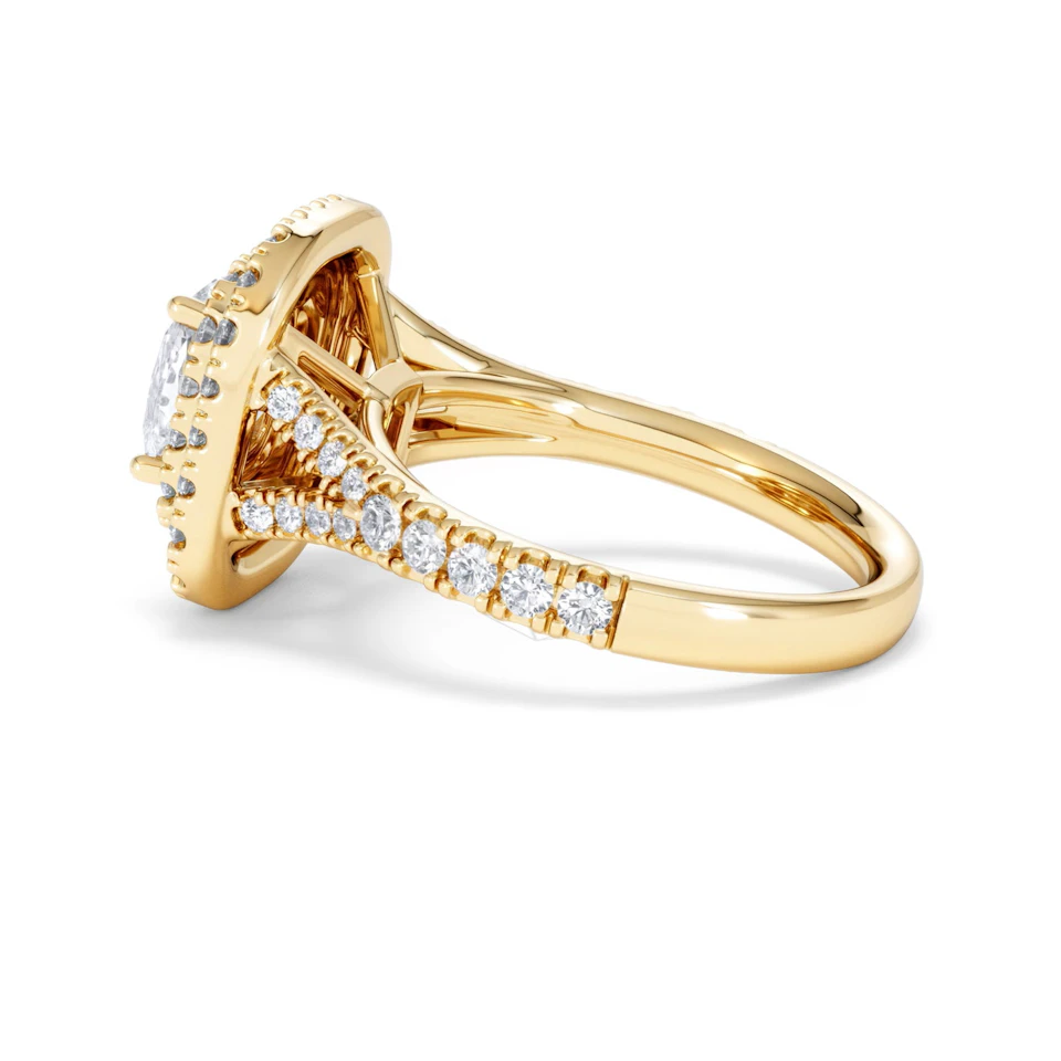 Anastasia Lab Diamond Halo Engagement Ring in 18K Gold 2.15ct F/VS1
