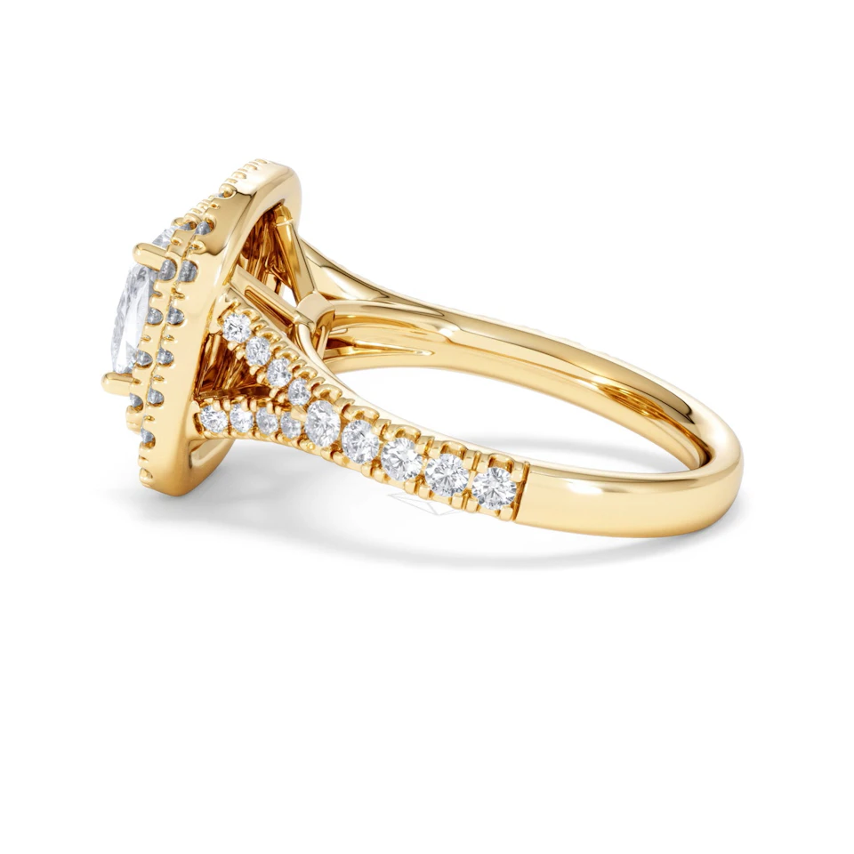 Anastasia Lab Diamond Halo Engagement Ring in 18K Gold 2.15ct F/VS1