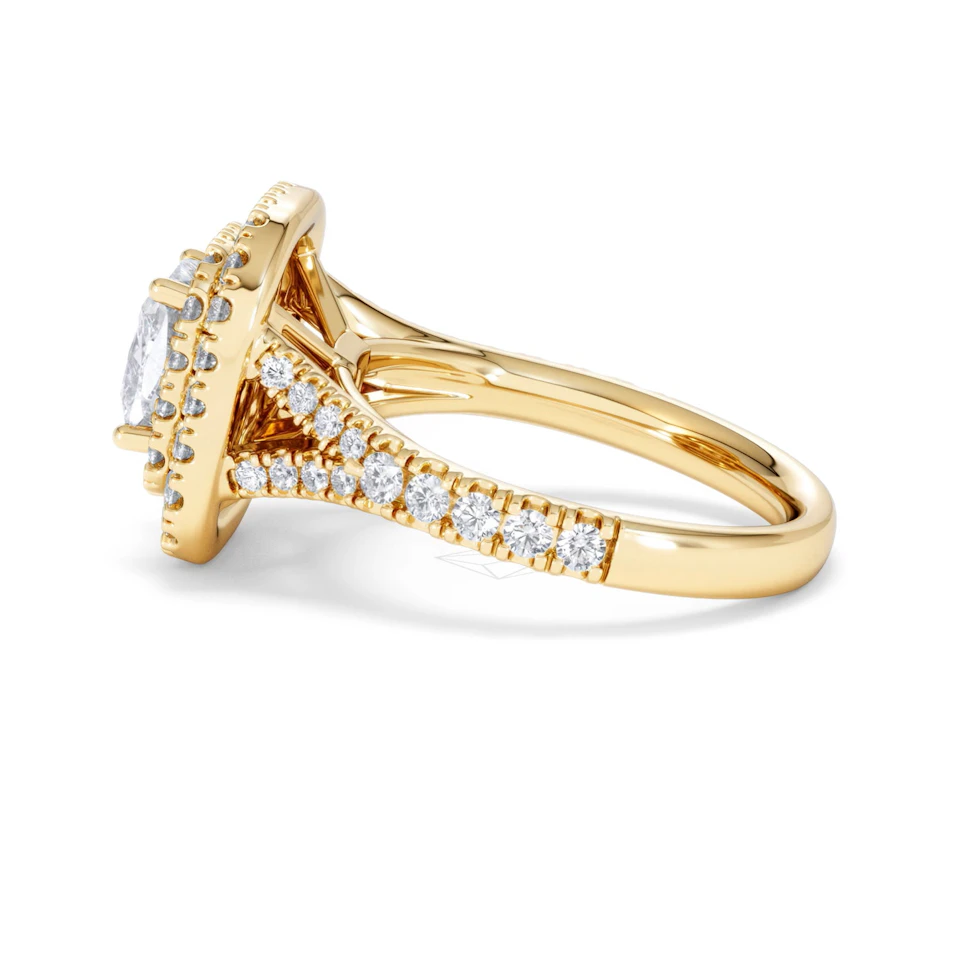 Anastasia Lab Diamond Halo Engagement Ring in 18K Gold 2.15ct F/VS1