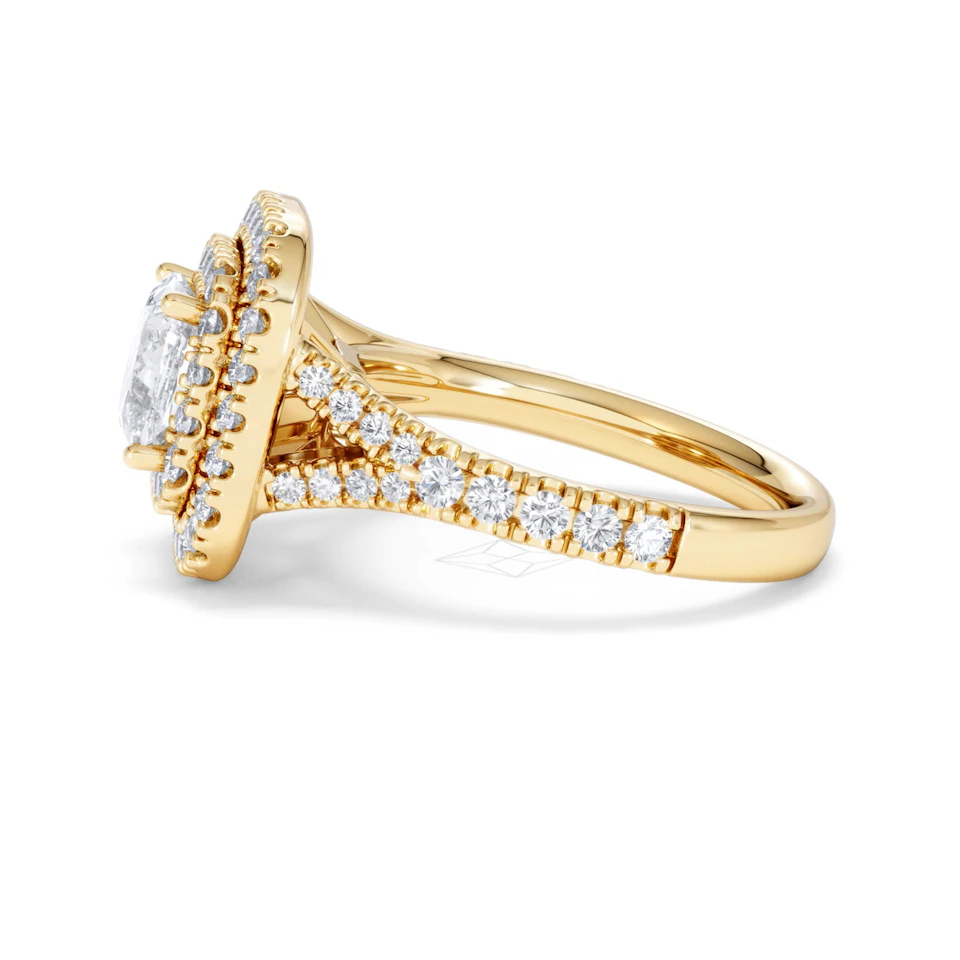 Anastasia Lab Diamond Halo Engagement Ring in 18K Gold 2.15ct F/VS1