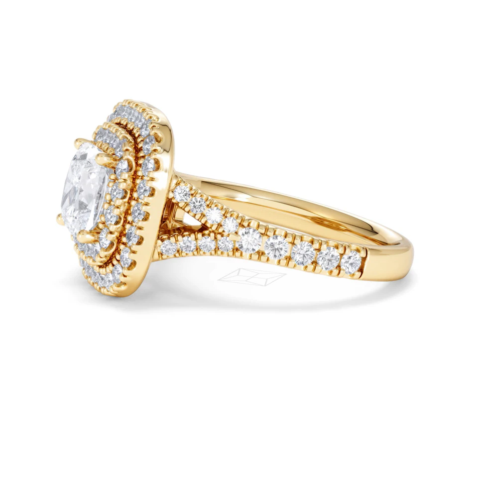 Anastasia Lab Diamond Halo Engagement Ring in 18K Gold 2.15ct F/VS1