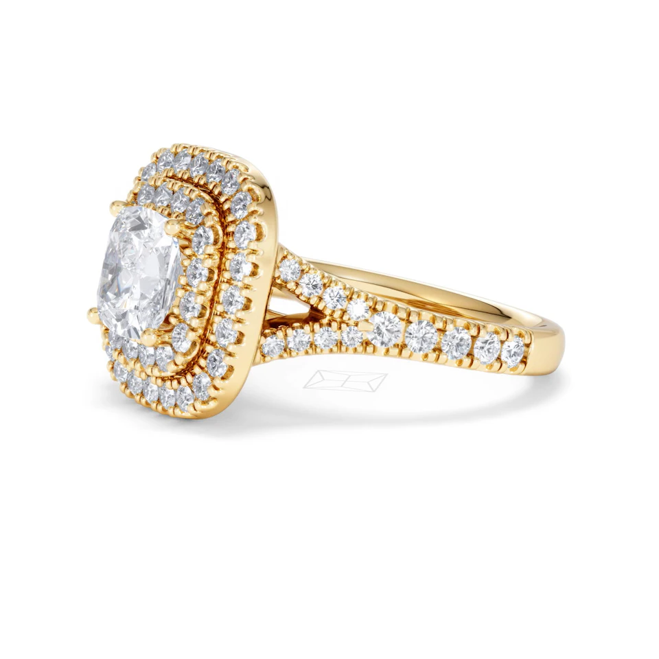 Anastasia Lab Diamond Halo Engagement Ring in 18K Gold 2.15ct F/VS1