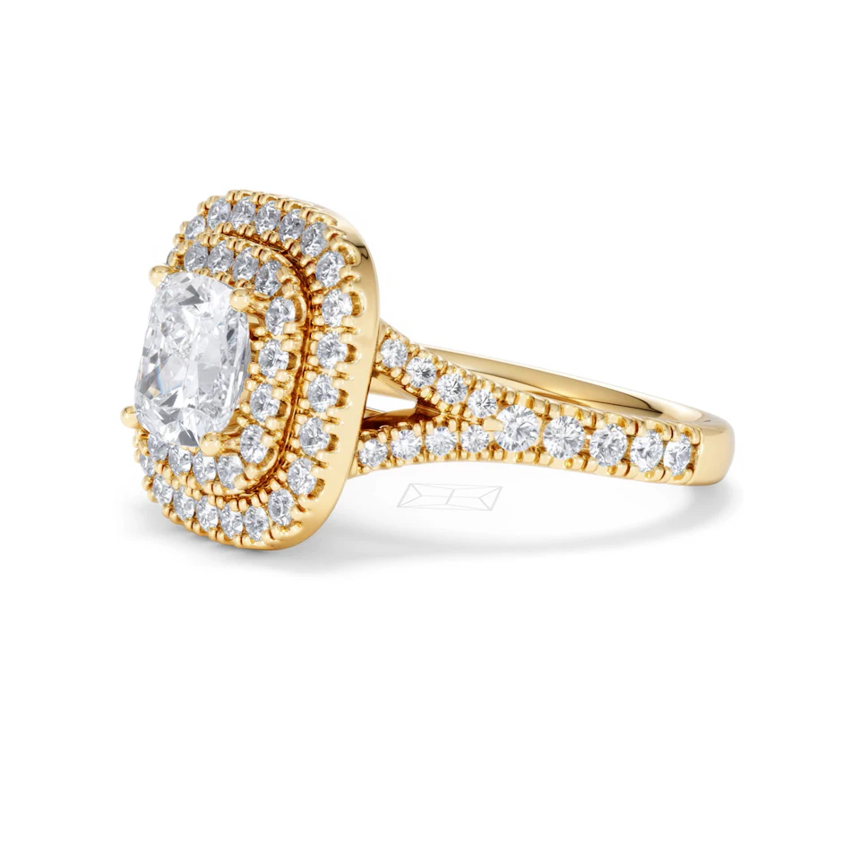 Anastasia Lab Diamond Halo Engagement Ring in 18K Gold 2.15ct F/VS1