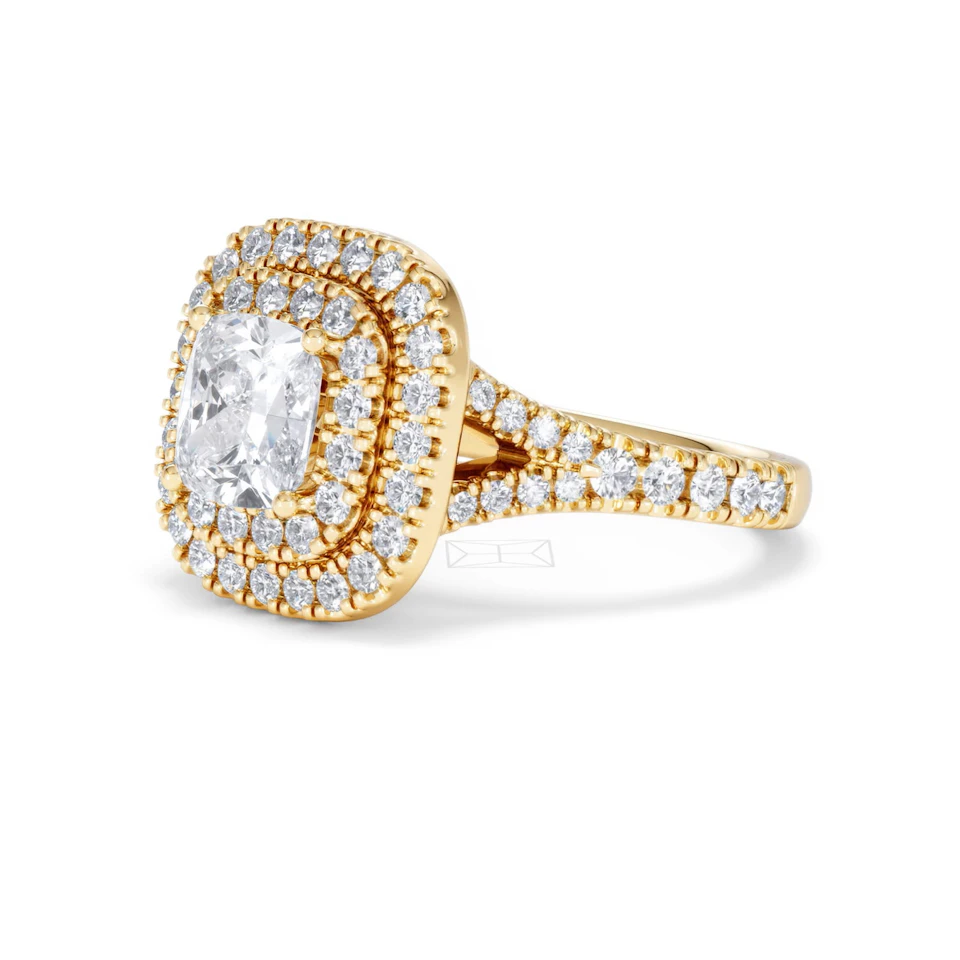 Anastasia Lab Diamond Halo Engagement Ring in 18K Gold 2.15ct F/VS1