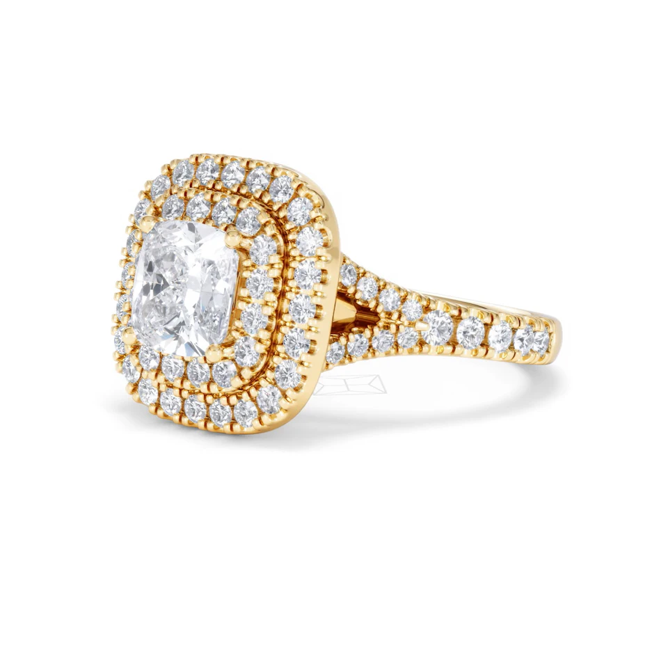 Anastasia Lab Diamond Halo Engagement Ring in 18K Gold 2.15ct F/VS1