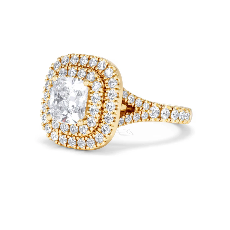 Anastasia Lab Diamond Halo Engagement Ring in 18K Gold 2.15ct F/VS1
