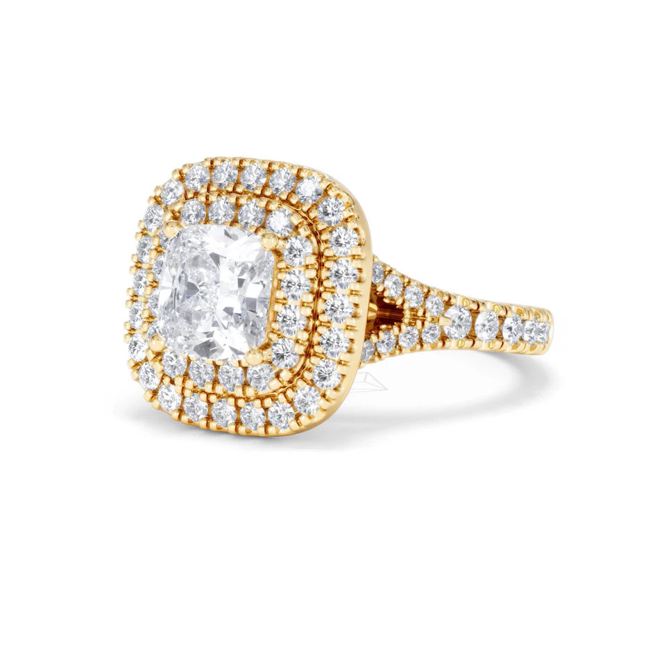 Anastasia Lab Diamond Halo Engagement Ring in 18K Gold 2.15ct F/VS1