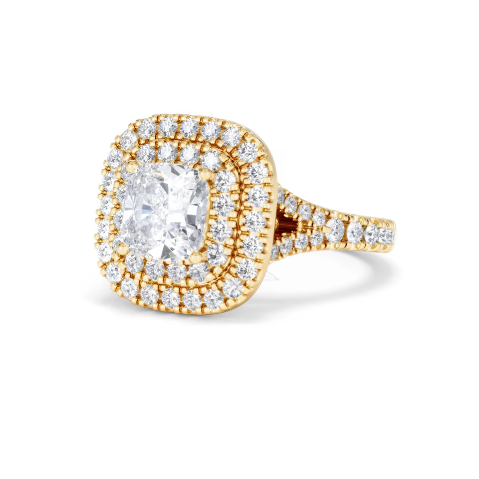Anastasia Lab Diamond Halo Engagement Ring in 18K Gold 2.15ct F/VS1