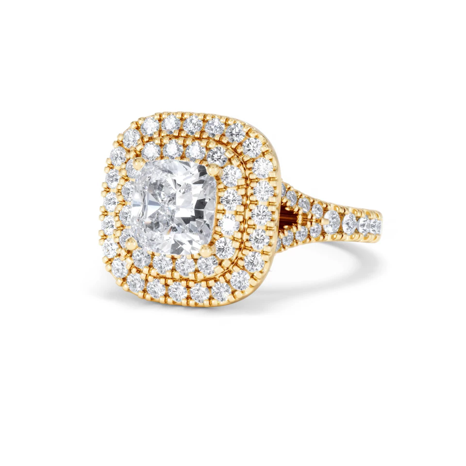 Anastasia Lab Diamond Halo Engagement Ring in 18K Gold 2.15ct F/VS1