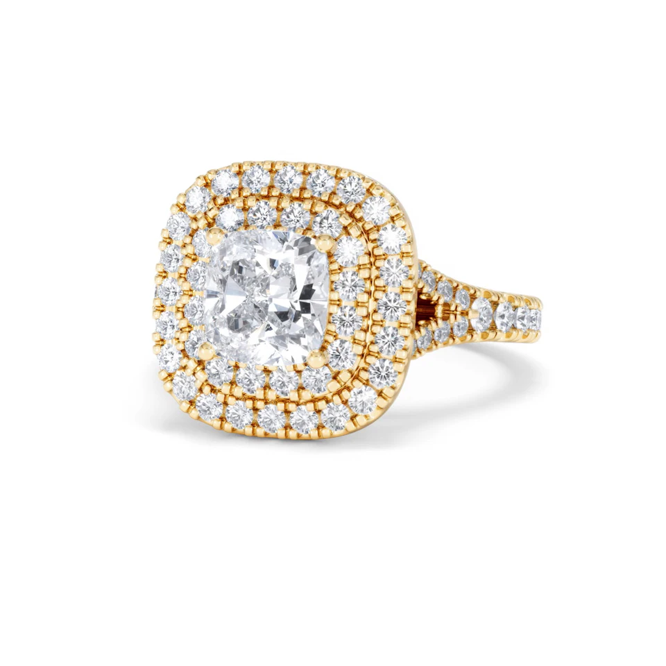 Anastasia Lab Diamond Halo Engagement Ring in 18K Gold 2.15ct F/VS1