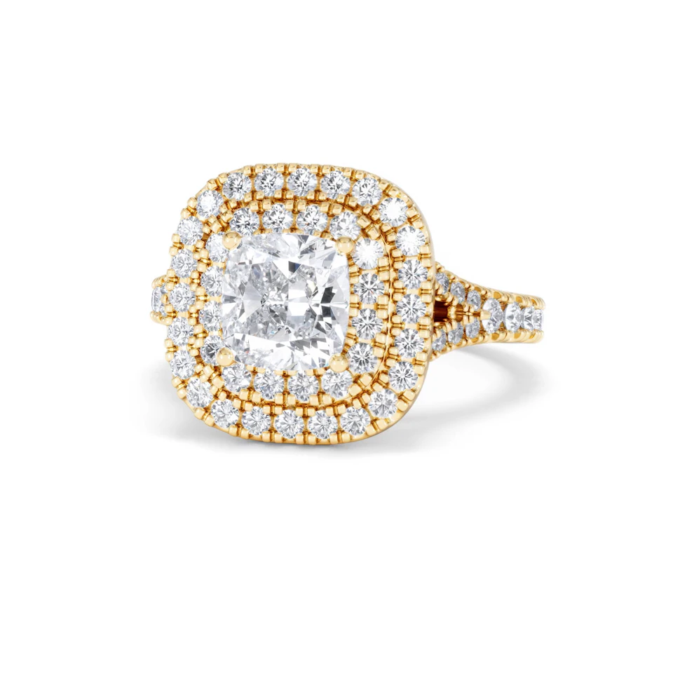 Anastasia Lab Diamond Halo Engagement Ring in 18K Gold 2.15ct F/VS1