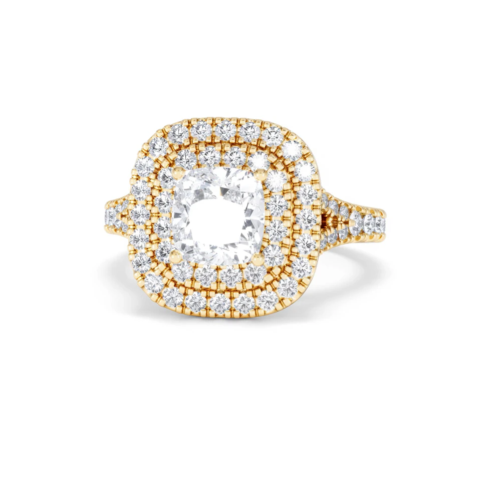 Anastasia Lab Diamond Halo Engagement Ring in 18K Gold 2.15ct F/VS1