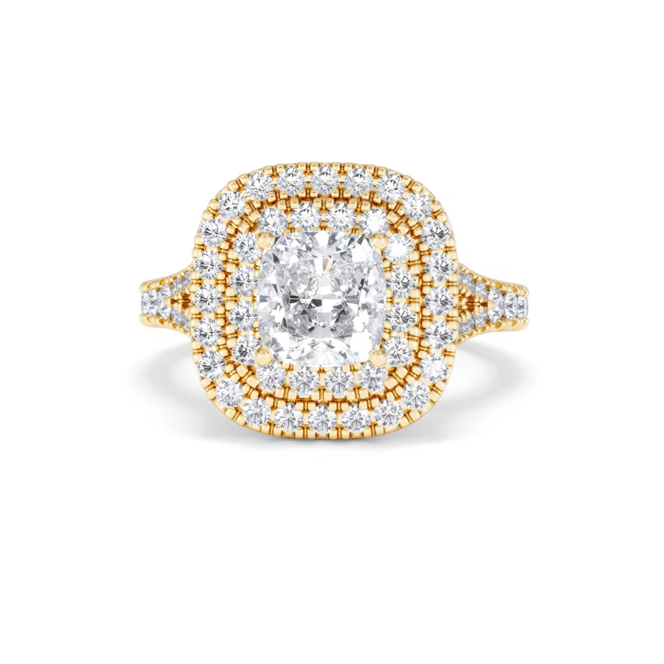 Anastasia Lab Diamond Halo Engagement Ring in 18K Gold 2.15ct F/VS1