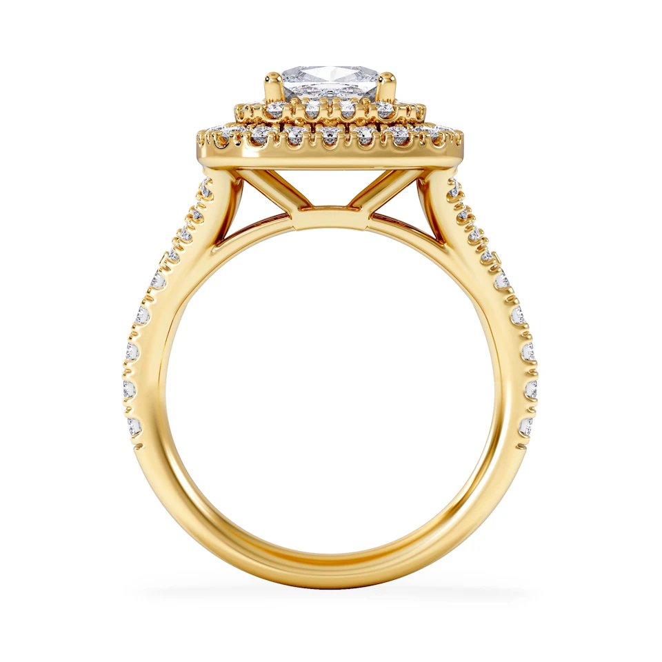 Anastasia Lab Diamond Halo Engagement Ring in 18K Gold 2.15ct F/VS1