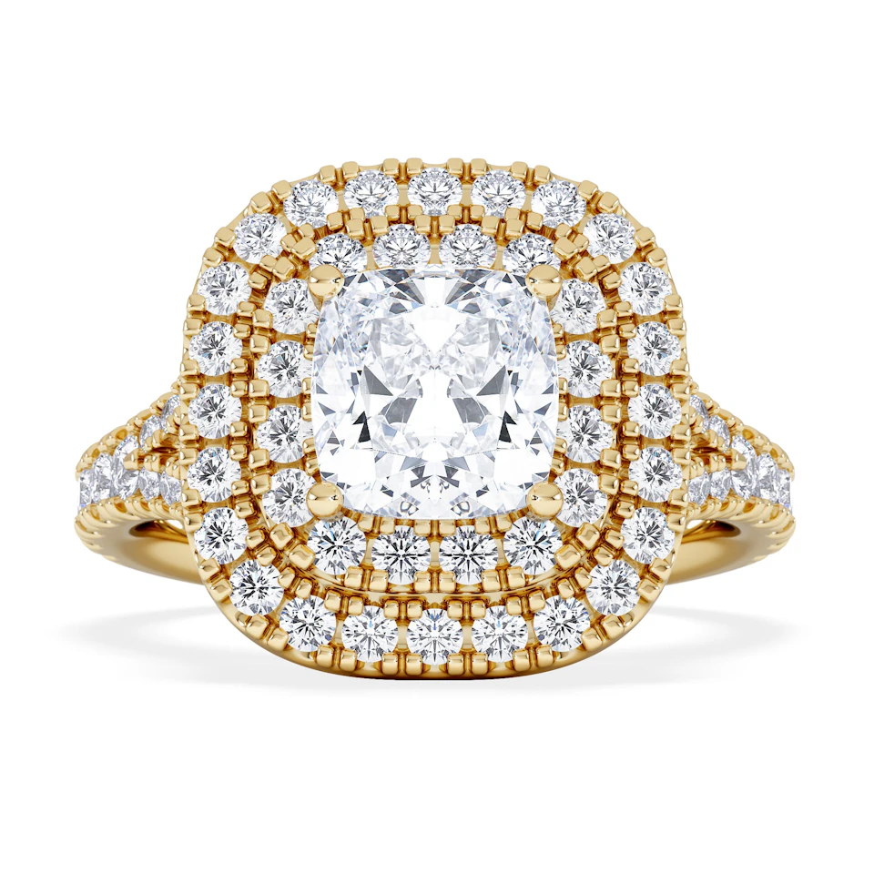 Anastasia Lab Diamond Halo Engagement Ring in 18K Gold 2.15ct F/VS1