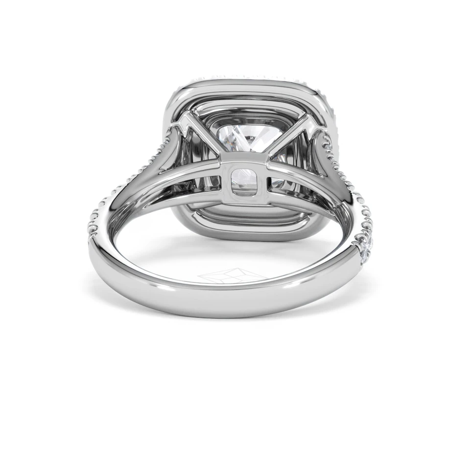 Anastasia Lab Diamond Halo Engagement Ring in Platinum 2.70ct F/VS1