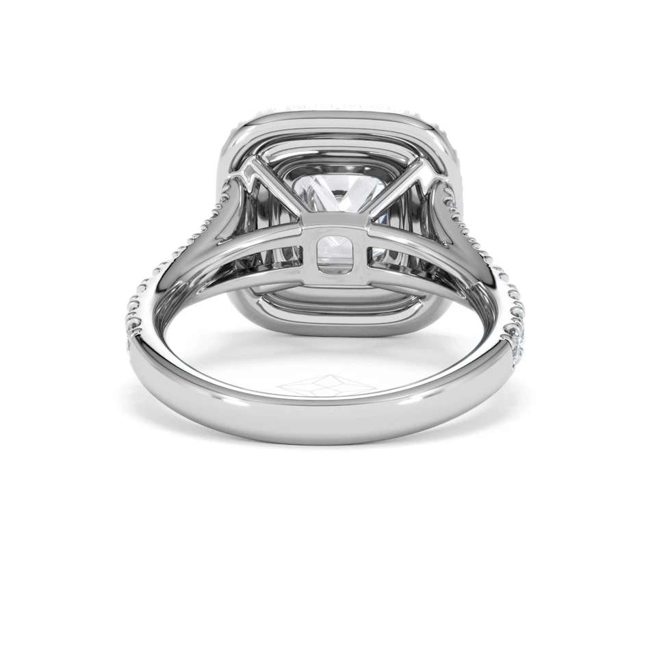 Anastasia Lab Diamond Halo Engagement Ring 18K White Gold 2.70ct F/VS1