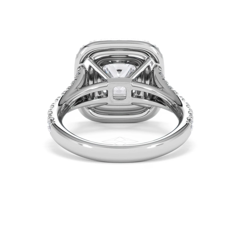 Anastasia Lab Diamond Halo Engagement Ring 18K White Gold 2.70ct F/VS1