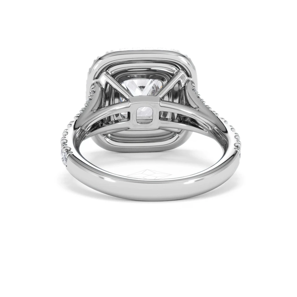 Anastasia Lab Diamond Halo Engagement Ring 18K White Gold 2.70ct F/VS1