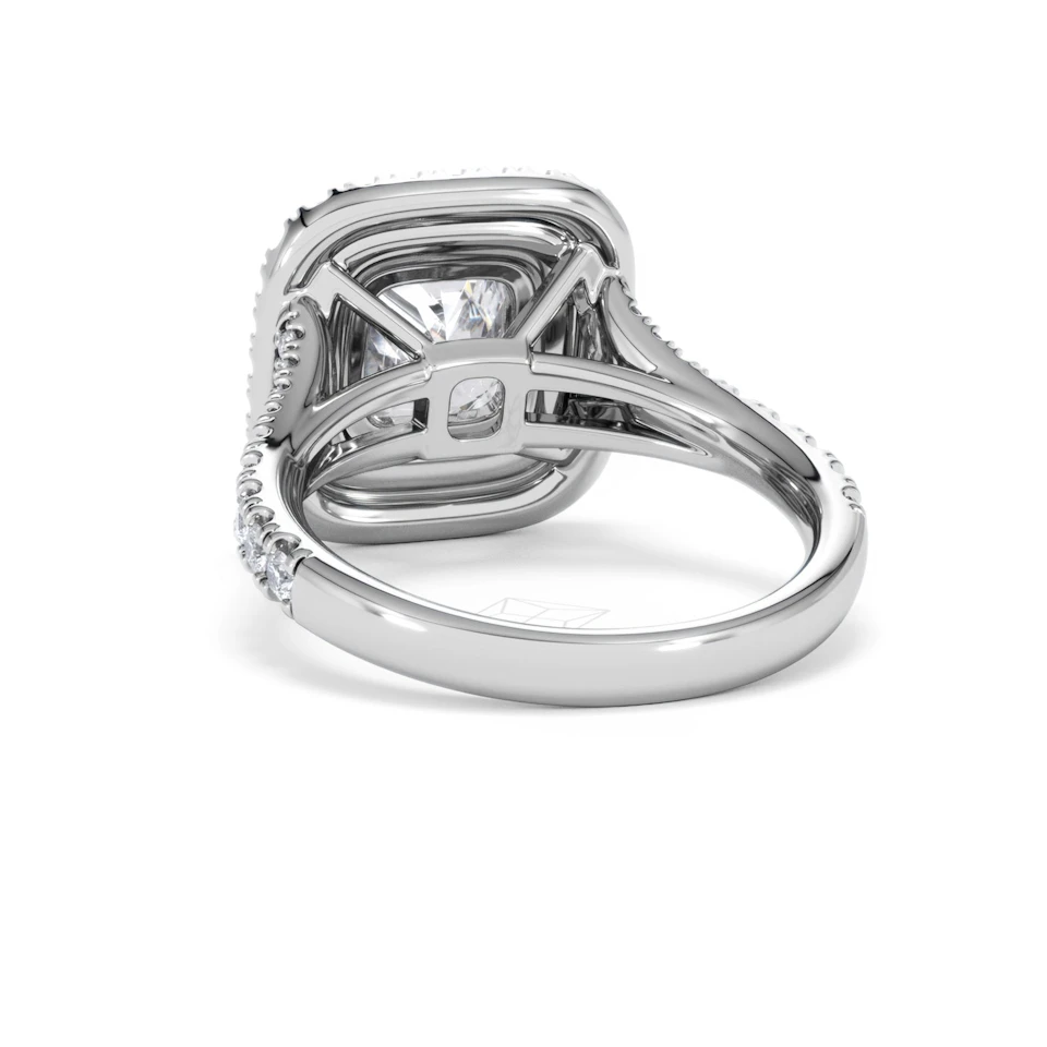 Anastasia Lab Diamond Halo Engagement Ring in Platinum 2.70ct F/VS1