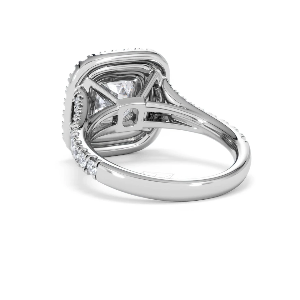 Anastasia Lab Diamond Halo Engagement Ring in Platinum 2.70ct F/VS1
