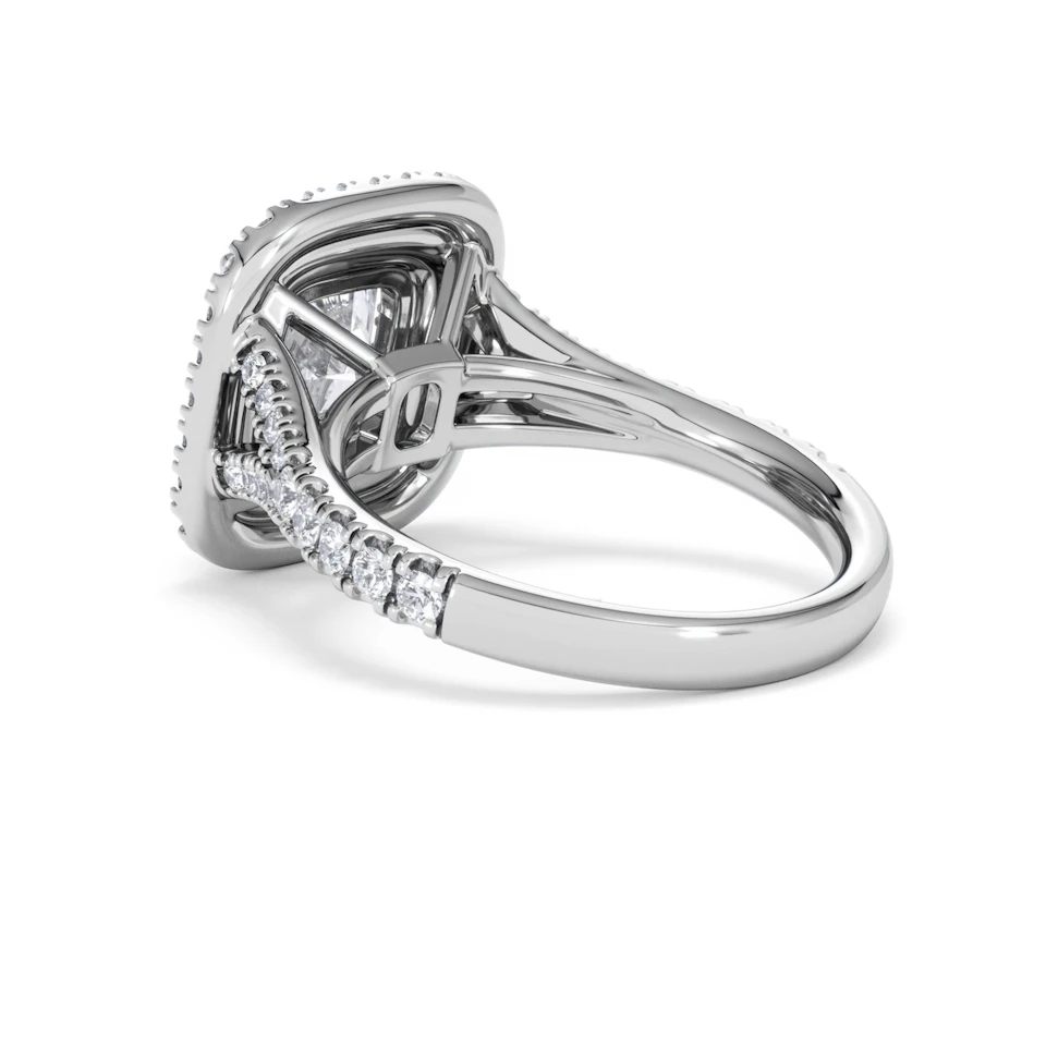 Anastasia Lab Diamond Halo Engagement Ring in Platinum 2.70ct F/VS1