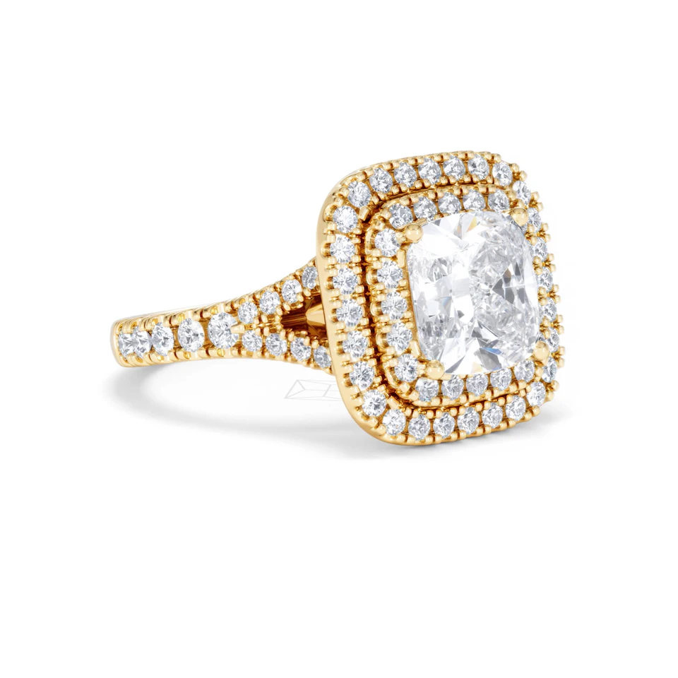 Anastasia Lab Diamond Halo Engagement Ring in 18K Gold 2.70ct F/VS1