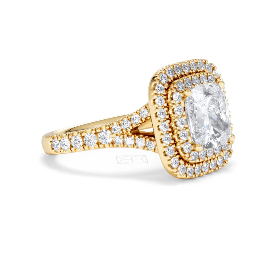 Anastasia Lab Diamond Halo Engagement Ring in 18K Gold 2.70ct F/VS1