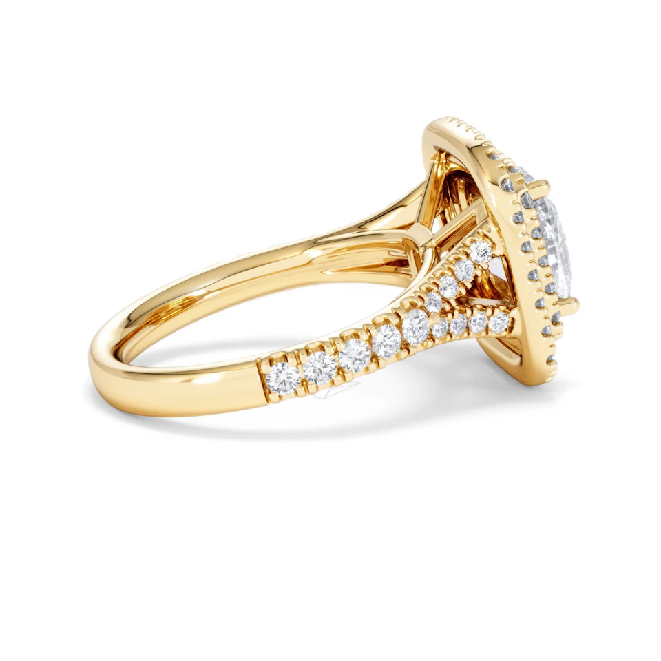Anastasia Lab Diamond Halo Engagement Ring in 18K Gold 2.70ct F/VS1