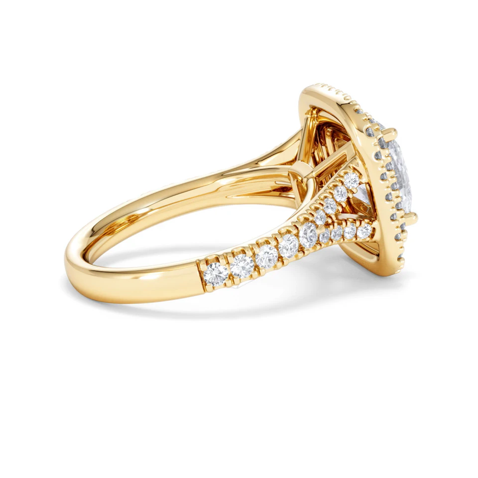 Anastasia Lab Diamond Halo Engagement Ring in 18K Gold 2.70ct F/VS1