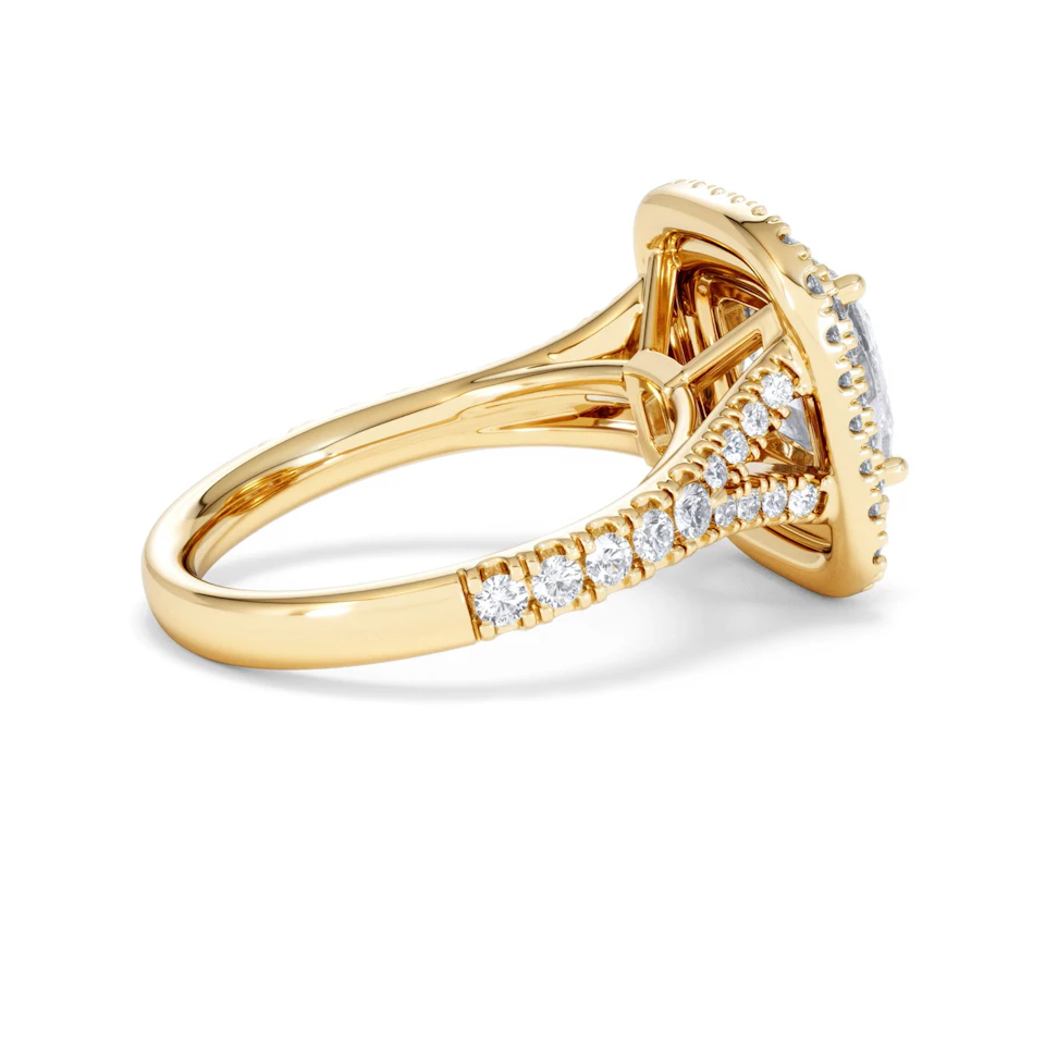 Anastasia Lab Diamond Halo Engagement Ring in 18K Gold 2.70ct F/VS1