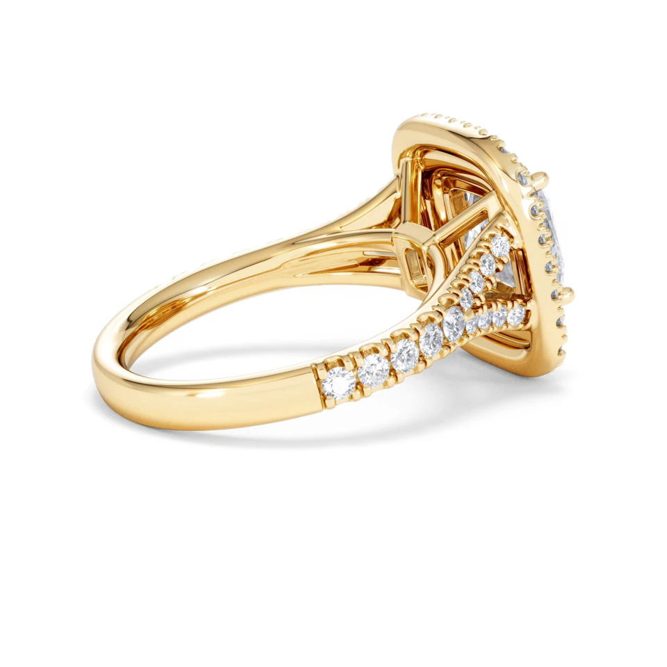 Anastasia Lab Diamond Halo Engagement Ring in 18K Gold 2.70ct F/VS1
