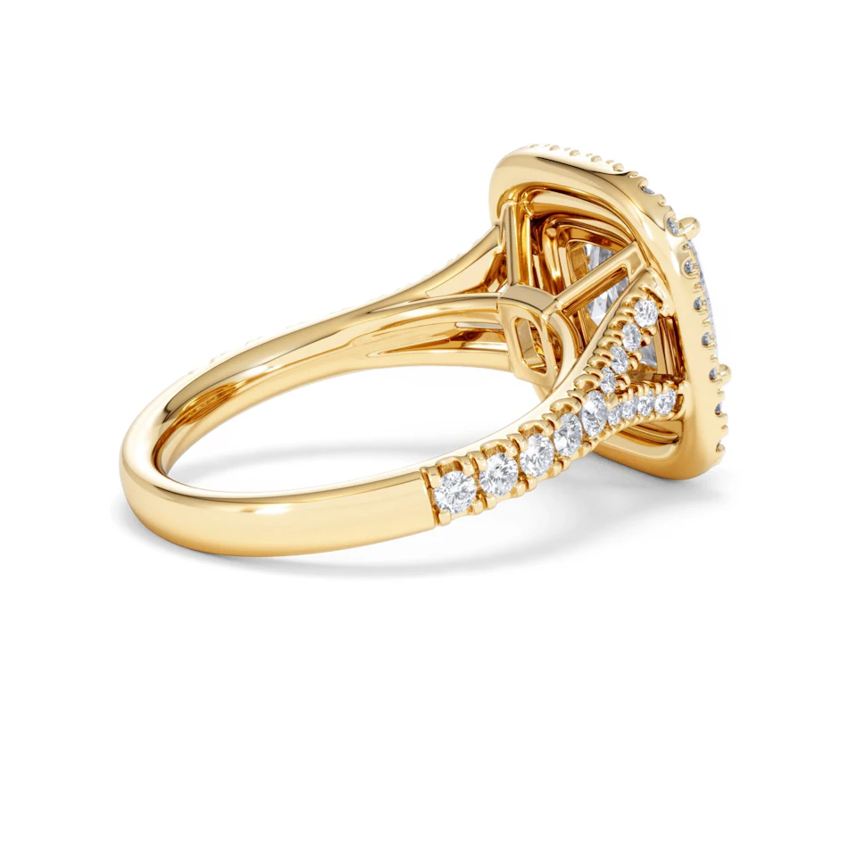Anastasia Lab Diamond Halo Engagement Ring in 18K Gold 2.70ct F/VS1