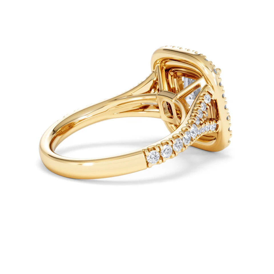 Anastasia Lab Diamond Halo Engagement Ring in 18K Gold 2.70ct F/VS1