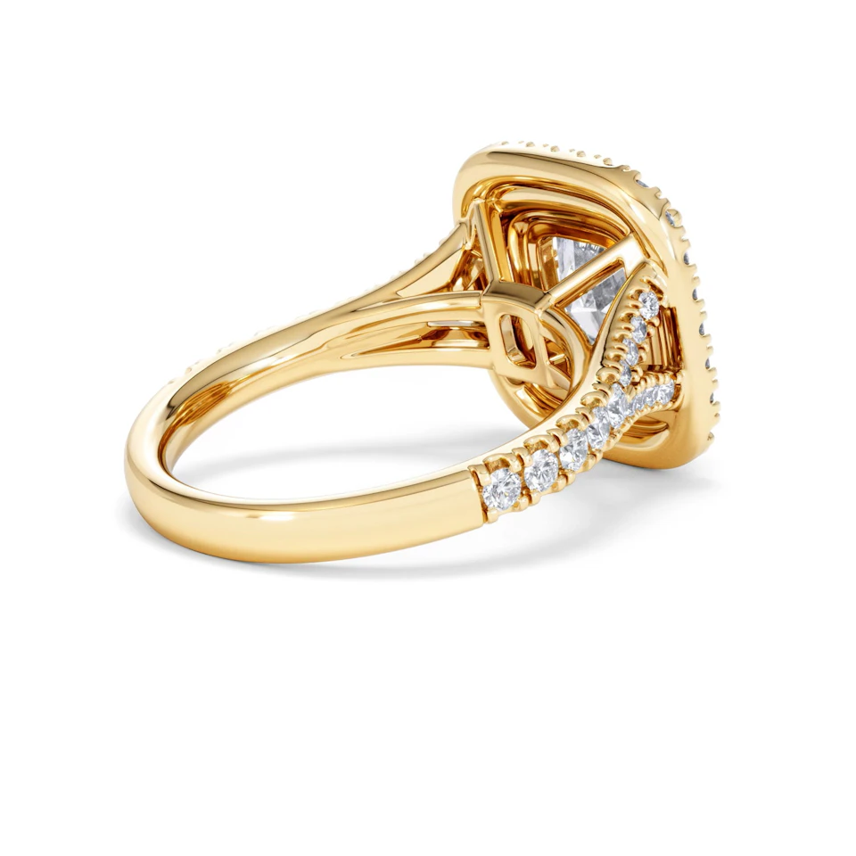 Anastasia Lab Diamond Halo Engagement Ring in 18K Gold 2.70ct F/VS1