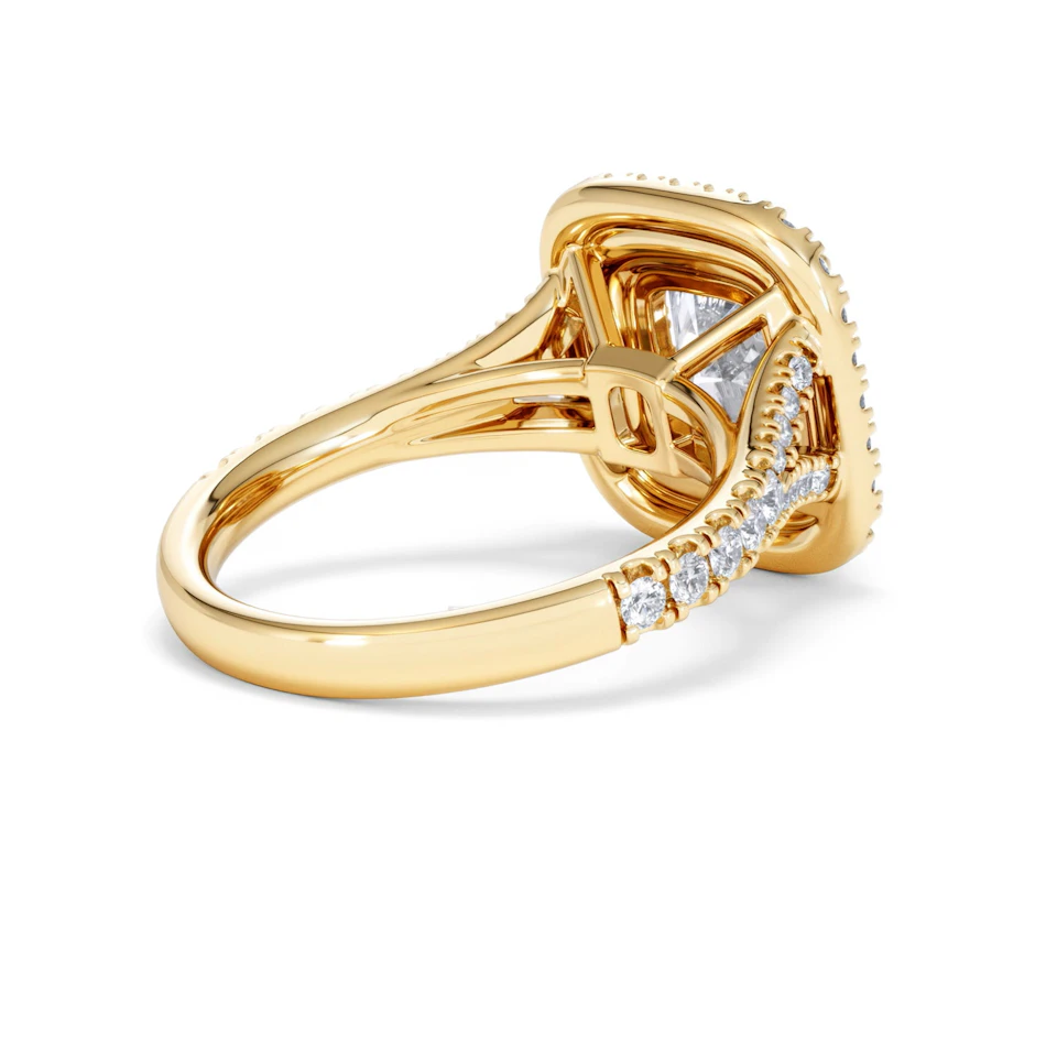 Anastasia Lab Diamond Halo Engagement Ring in 18K Gold 2.70ct F/VS1