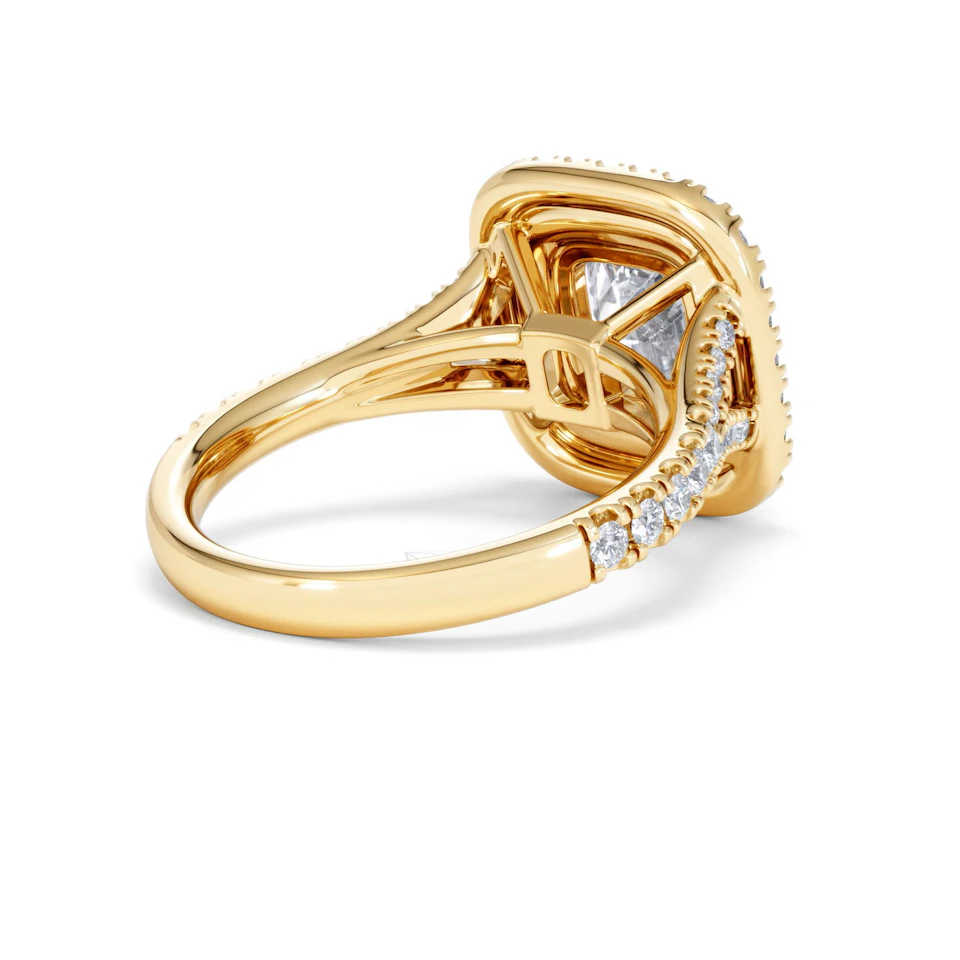Anastasia Lab Diamond Halo Engagement Ring in 18K Gold 2.70ct F/VS1