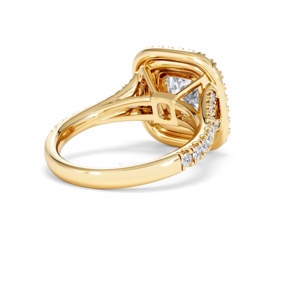 Anastasia Lab Diamond Halo Engagement Ring in 18K Gold 2.70ct F/VS1