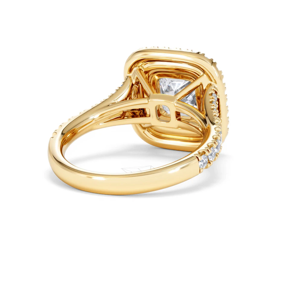 Anastasia Lab Diamond Halo Engagement Ring in 18K Gold 2.70ct F/VS1